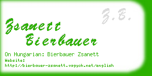 zsanett bierbauer business card